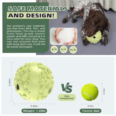 Show full view: KADTC Wobble Wag Giggle Ball Dog Toy, Green slide 3 of 8