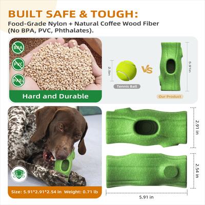Show full view: KADTC Durable Stump Freeze Dog Toy, Green, Large slide 3 of 8