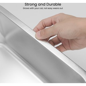 Ptlom Paw Print High Sided Cat Litter Box, X-Large