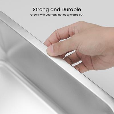 Ptlom Paw Print High Sided Cat Litter Box