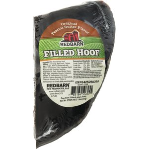 Redbarn Peanut Butter Filled Cow Hooves Dog Treats, 4-in chew, 1 count