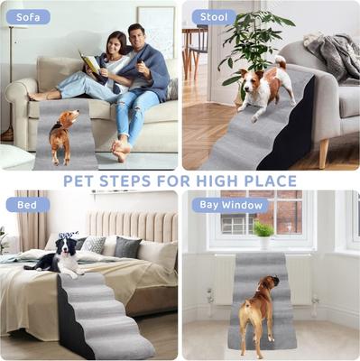 Show full view: MALOROY 5-Step Foam Dog Steps, Grey, 24-in slide 6 of 9