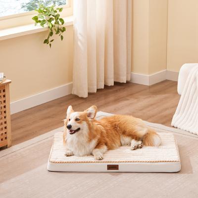 Show full view: ZOMISIA Waterproof Egg Crate Foam Filling Orthopedic Dog Crate Bed with Removable Cover, Grey, Large slide 6 of 7