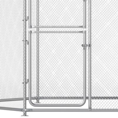 Show full view: Yitahome Dual-Door Design Playpen Outdoor Dog Kennel with UV Resistant Roof & Lock Pen House, Silver, 13 x 11-ft slide 6 of 7