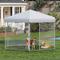 Show in main carousel: Yitahome Dual-Door Design Playpen Outdoor Dog Kennel with UV Resistant Roof & Lock Pen House, Silver, 13 x 11-ft slide 1 of 7