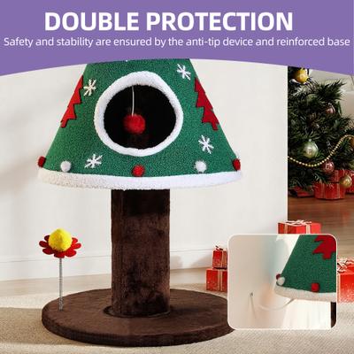 Show full view: Wooflex 40-in Christmas Cat Tree with Condo slide 6 of 10