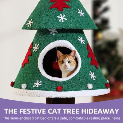 Show full view: Wooflex 40-in Christmas Cat Tree with Condo slide 5 of 10