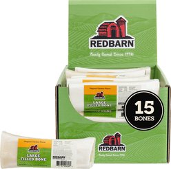 Redbarn Large Chicken Filled Bones Dog Treats, case of 15