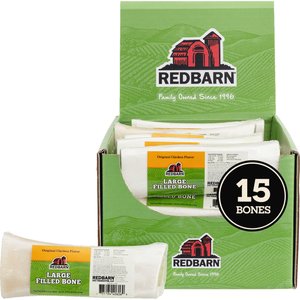 Redbarn Large Chicken Filled Bones Dog Treats, case of 15