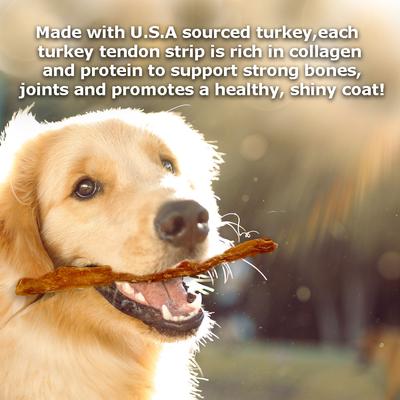 Show full view: Canine Naturals Slow Roasted Turkey Tendon Strips Dog Natural Chew Treats, 3-oz bag slide 5 of 8