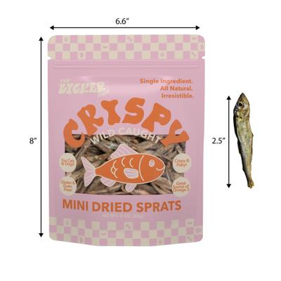 Show full view: THE LICKER STORE Gluten & Grain-Free Omega-3 Single Ingredient Crunchy Dried Baltic Sprats Dog & Cat Treats, 3-oz bag slide 5 of 6