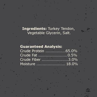 Show full view: Canine Naturals Slow Roasted Turkey Tendon Strips Dog Natural Chew Treats, 3-oz bag slide 8 of 8