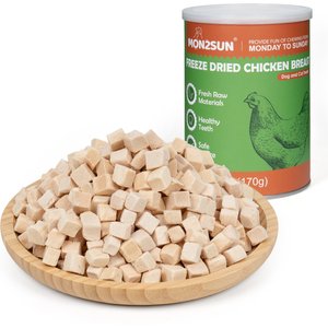 MON2SUN Single Ingredient Chicken Freeze-Dried Dog & Cat Treats, 6-oz jar