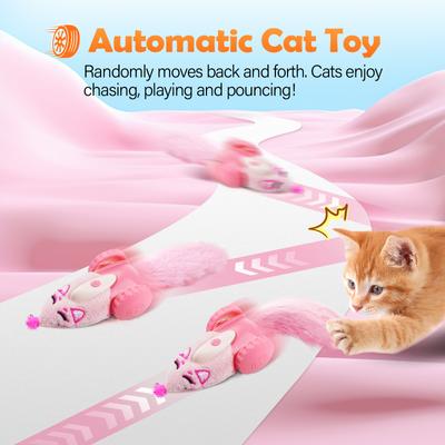 Show full view: Migipaws Mouse Car Motion Cat Toy, Pink slide 2 of 8