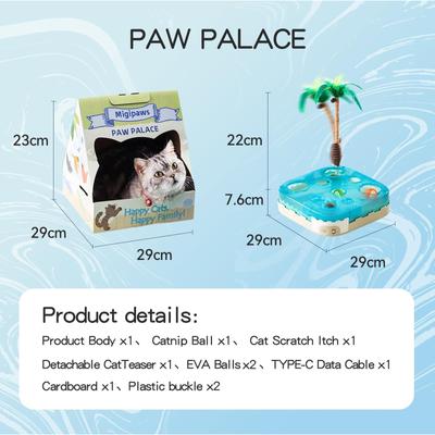 Show full view: Migipaws Paw Palace Motion Cat Toy with Catnip, Blue slide 8 of 10