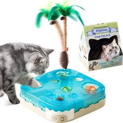 Migipaws Paw Palace Motion Cat Toy with Catnip, Blue