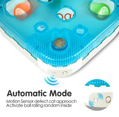 Show full view: Migipaws Paw Palace Motion Cat Toy with Catnip, Blue slide 3 of 10