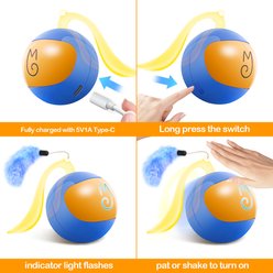 Migipaws Pounch Ball Motion Cat Toy, Blue slide 2 of 6