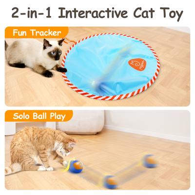 Show full view: Migipaws Pounch Ball Motion Cat Toy, Blue slide 3 of 8