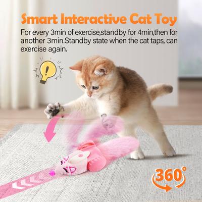 Show full view: Migipaws Mouse Car Motion Cat Toy, Pink slide 4 of 8