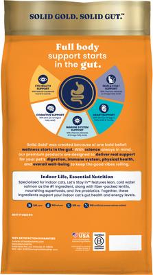 Show full view: Solid Gold Real Salmon, Lentil & Apple Recipe Grain-Free Indoor Dry Cat Food, 24-lb bundle  slide 4 of 8