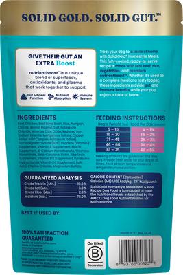 Show full view: Solid Gold Homestyle Meal Gut Health Beef Dog Food Topper, 9-oz pouch slide 4 of 9
