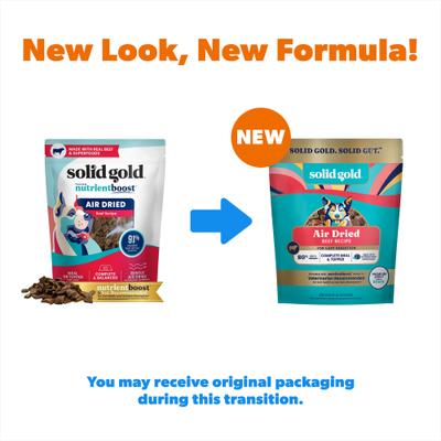 Show full view: Solid Gold Complete & Balanced Beef Recipe Air Dried Dog Food Topper, 1-lb pouch slide 3 of 11