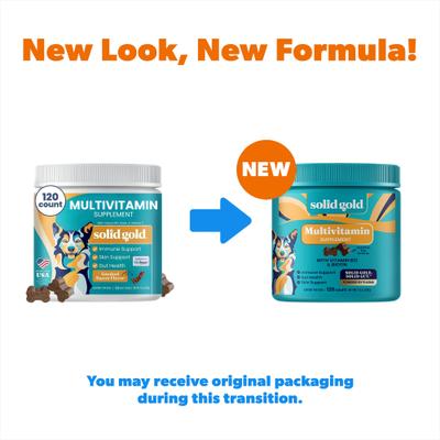 Show full view: Solid Gold PetVites Multivitamin Soft Chews Vitamin C & B12 Supplement for Dogs, 120 count slide 3 of 10