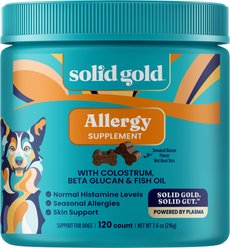 Solid Gold Pet Pal-lergy Soft Chews Allergy & Itch Relief Supplement for Dogs, 120 count