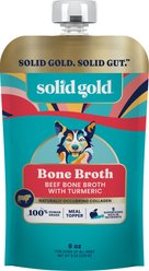 Solid Gold Beef Bone Broth with Turmeric Dog Food Topper, 8-oz pouch