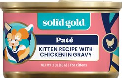 Solid Gold Flavorful Feast Kitten Recipe with Chicken Pate in Gravy Grain-Free Wet Cat Food, 3-oz can, case of 12