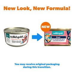 Solid Gold Flavorful Feast Kitten Recipe with Chicken Pate in Gravy Grain-Free Wet Cat Food, 3-oz can, case of 12 slide 2 of 5