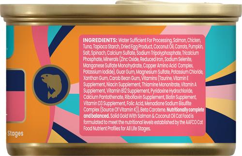 Show full view: Solid Gold Tropical Blendz with Salmon & Coconut Oil Pate Grain-Free Canned Cat Food, 6-oz, case of 8 slide 4 of 11