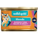 Solid Gold Five Oceans Shreds with Real Tuna Recipe in Gravy Grain-Free Canned Cat Food, 6-oz, case of 8