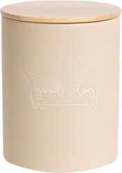 Pearhead Good Dog Treat Jar, Taupe