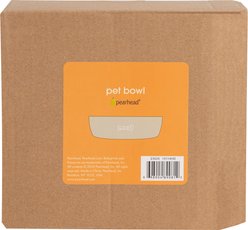 Pearhead Woof Ceramic Dog Bowl, Taupe, Medium slide 2 of 8