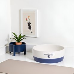 Pearhead Paws Off Cat Bowl, Navy, Small slide 2 of 8