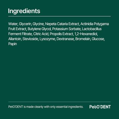 Show full view: PetO'Dent Liquid Cat Dental Water Additive, 8.45-fl oz bottle slide 8 of 9