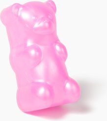 Gnawsome Squeaker Gummy Bear Dog Chew Toy, Pink, Small