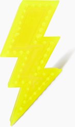 Gnawsome Squeaker Lightning Bolt Dog Chew Toy, Neon Green