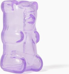 Gnawsome Squeaker Gummy Bear Dog Chew Toy, Purple, Medium
