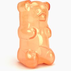 Gnawsome Squeaker Gummy Bear Dog Chew Toy, Orange, Mega