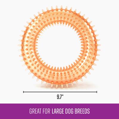 Show full view: Gnawsome Spiky Ring Dog Chew Toy, Orange, Mega slide 3 of 5