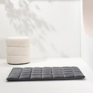 Allisandro Quilted Self Warming Cat & Dog Bed, Grey, 30 x 20-in