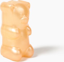 Gnawsome Squeaker Gummy Bear Dog Chew Toy, Yellow, Small