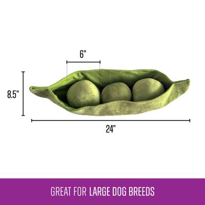 Show full view: Gnawsome Mega Pea Pod Plush Dog Toy slide 3 of 4