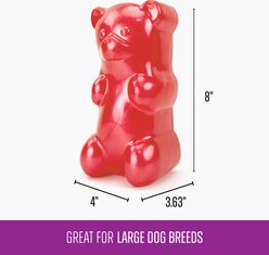 Gnawsome Squeaker Gummy Bear Dog Chew Toy, Red, Mega slide 2 of 3