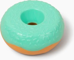 Gnawsome Squeaker Donut Dog Chew Toy, Teal
