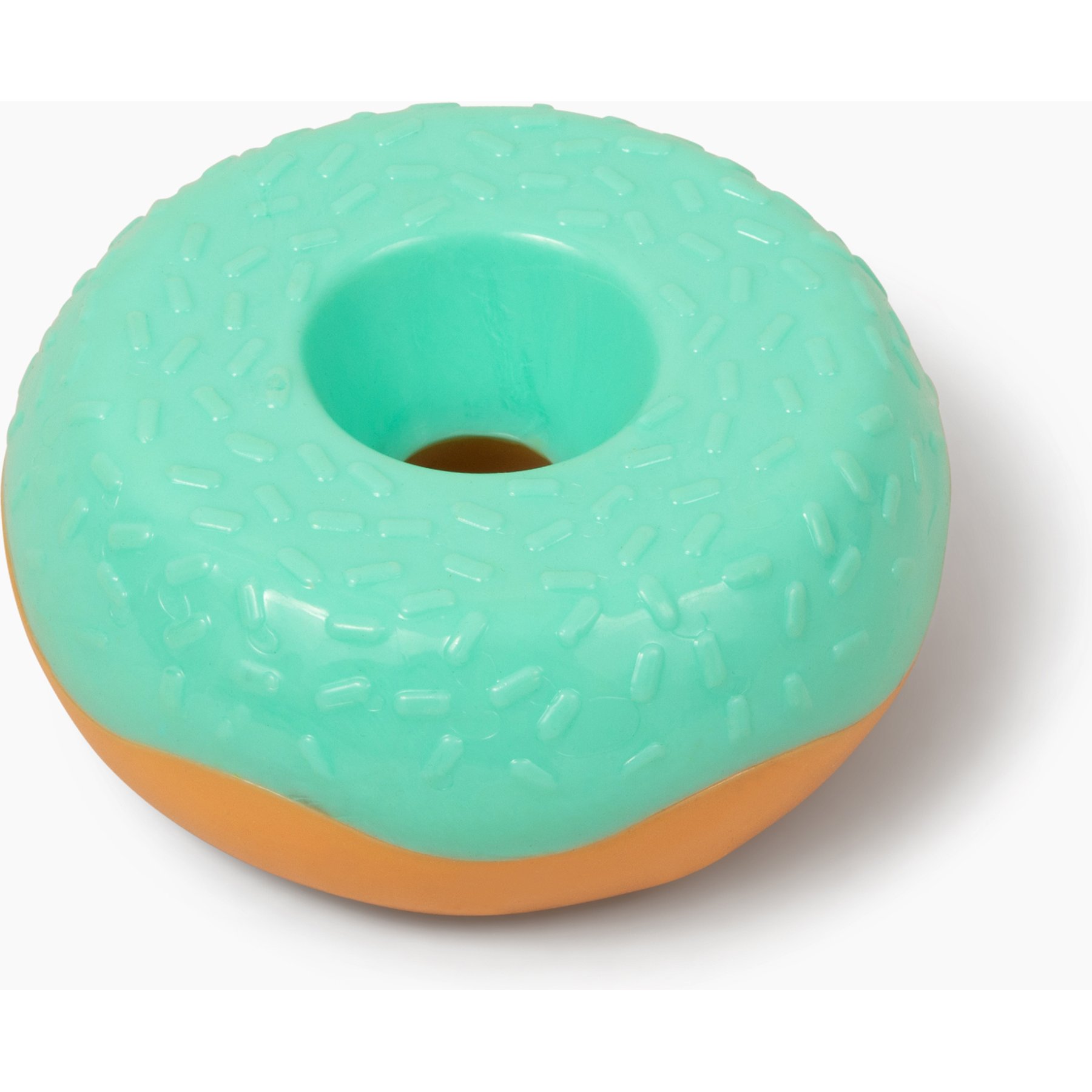 Gnawsome Squeaker Donut Dog Chew Toy, Teal
