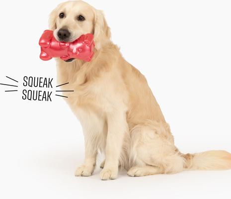 Show full view: Gnawsome Squeaker Gummy Bear Dog Chew Toy, Red, Mega slide 3 of 5